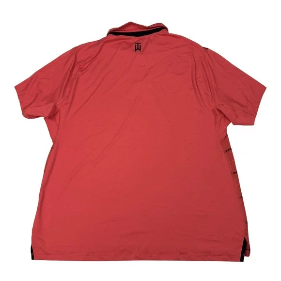 Nike Tiger Woods Collection Golf Polo Mens Size XXL Dri-Fit Performance Orange - Picture 2 of 8